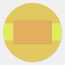 Orange Gelb-Einladung Sticker