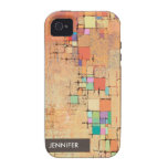 Orange Gitter-Harmonie iPhone 4 Kasten stark