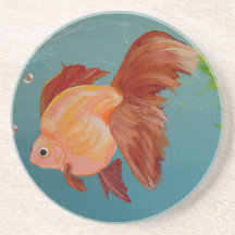 Orange Goldfish-Untersetzer