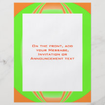 orange grüner Kreis Flyerdesign