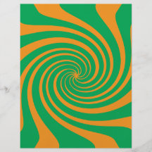 Orange grüner Strudel Individuelle Flyer
