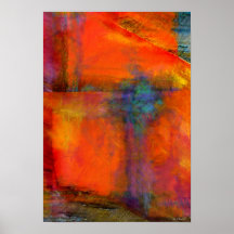 Orange Kunst-Druck Posterdrucke