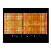 Orange Kunst-Postkarte