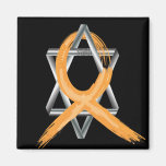 Orange Leukämie-Überlebend-Band Kühlschrankmagnet
