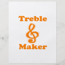orange lustiger Musikentwurf dreifachen Hersteller Flyerbedruckung