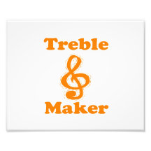 orange lustiger Musikentwurf dreifachen Hersteller Photo Druck
