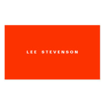 Orange Minimalistic Visitenkarte