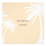 Orange Palme, die Save the Date Wedding ist Einladungskarte