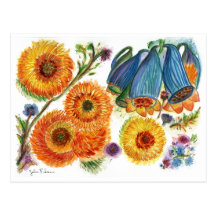 Orange Postkarte der Mama-78