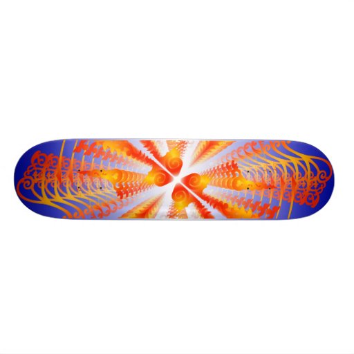 Orange psychedelische Spiralen: Skateboard Personalisiertes Skateboard