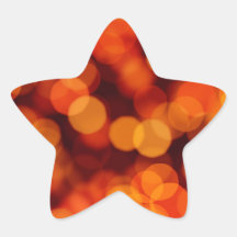 Orange Reflections of Light Star Sticker