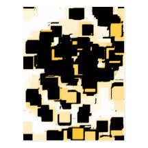 Orange Schokoladen-Kuchen, geometrische Grafik Postkarten