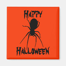 Orange schwarzer gruseliger Spinnen-Magnet Hallowe Kühlschrankmagnete