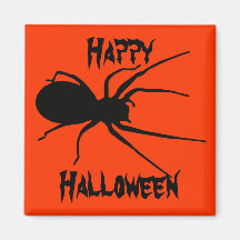 Orange schwarzer gruseliger Spinnen-Magnet Hallowe