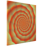 Orange Snake Skin Spiral Canvas Print