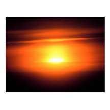 Orange Sonnenuntergangpostkarte