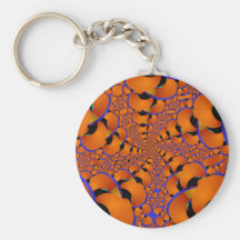 Orange Spinning Bubbles Key Chains