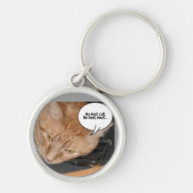 Orange Tabby-Katzen-Spaß/Zellen-Telefon Schlüsselanhänger