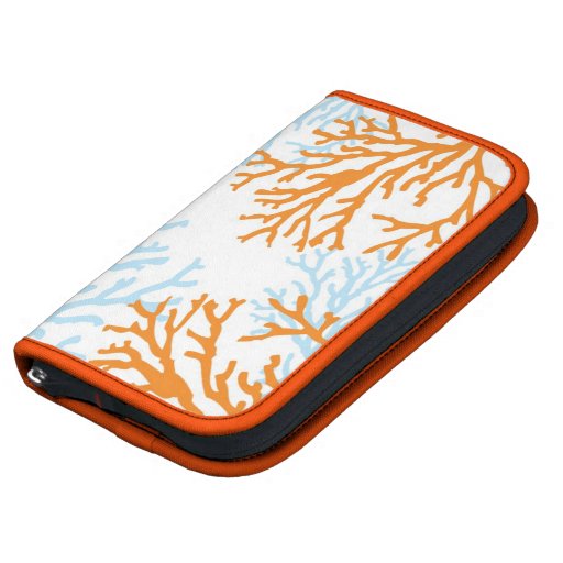 Orange u. blauer korallenroter Tagesplaner