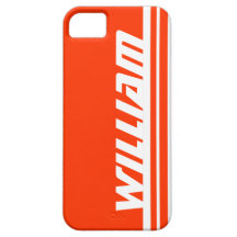 Orange u. weißer Namensstreifen trägt iphone 5 Fal Schutzhülle Fürs iPhone 5