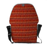 Orange über schwarzem Korbmuster Kurier Taschen
