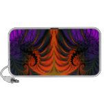 Orange und lila Fraktal-Gekritzel iPod Speaker