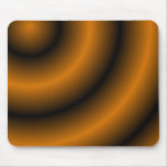 Orange und schwarzer runder Strudel Mauspad