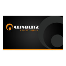 Orange und schwarzes Logo Visitenkartenvorlagen