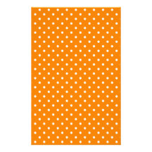 Orange und weiße Tupfen Personalisiertes Druckpapier