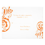 Orange und weißes Chic-Hochzeit UAWG Personalisierte Einladungen