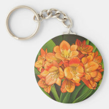 orangee Blumen Schlüsselband