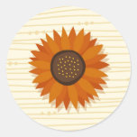 Orangerote Sonnenblumeaufkleber