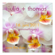 Orchidee • Save the Date Karte Personalisierte Ankündigungskarte
