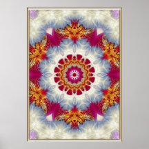 Orchidee und Pusteblume - orchid and blowball Plakatdrucke