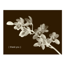 Orchideen-Blumen-Fotogewohnheit danken Ihnen Anmer Postkarte