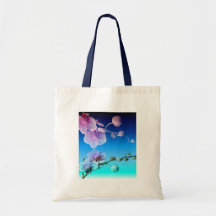 Orchideen-fertigen rosa blauer Himmel-Rebe besonde Taschen