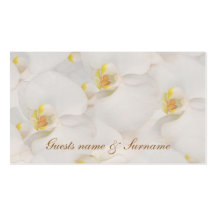 Orchideentabellenplatzierungs-Hochzeitssitzplätze Visitenkartenvorlagen
