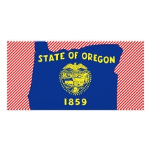 Oregon-Flaggen-Karte Photokartenvorlage