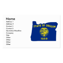 Oregon-Flaggen-Karte Visitenkarten Vorlagen