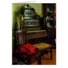 Organ im Wohnzimmer Grußkarten