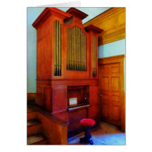 Organ in der Kirche Grußkarte