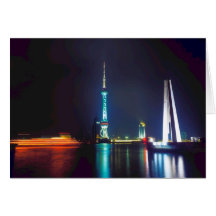 Orientalischer Perlen-Turm China-Shanghais Karten