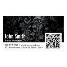 Ornament QR Code Sales Manager Business Card