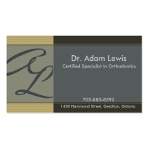 Orthodontist-Visitenkarte - Monogramm