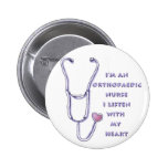 Orthopädisches Krankenschwester-Herz Anstecknadelbuttons