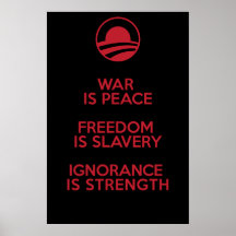 Orwellian/Obamian Definitionen Posterdruck