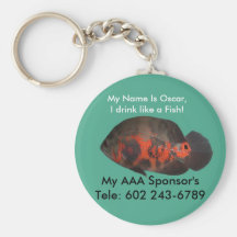 Oscar-Getränke wie ein Fisch Keychain Schlüsselanhänger