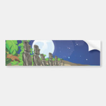 Osterinsel Moai Autosticker
