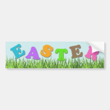 Ostern-Autoaufkleber mit Gras