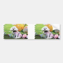 Ostern - Bichon Frise - Mia Autosticker